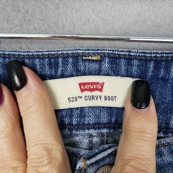 Levi's Women's Size 8 Curvy Bootcut Jeans Retro Flap Pockets Western Cowgirl - Picture 7 of 13